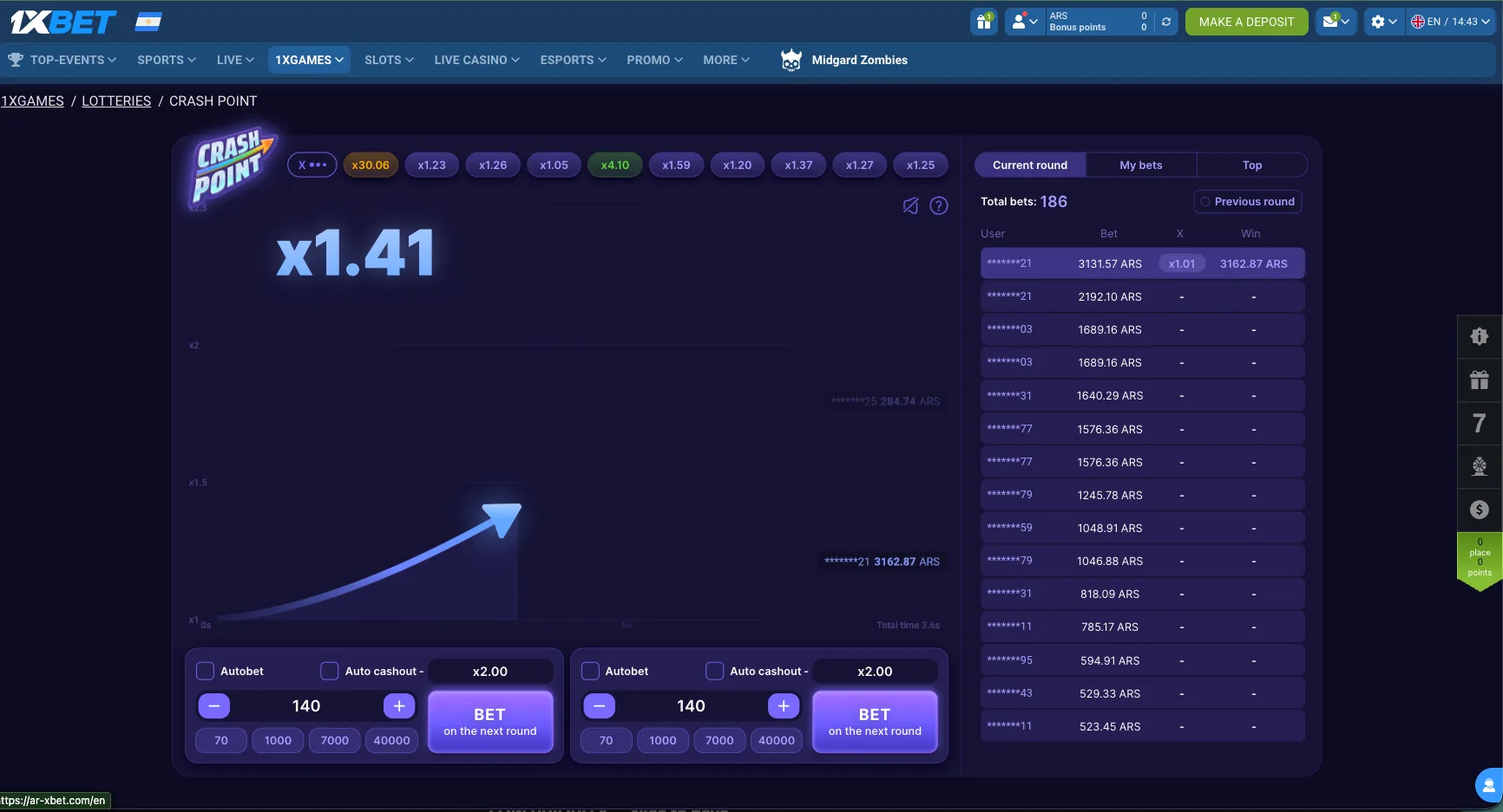 Pin Up slot round screen used to explain volatility and bankroll swing risk